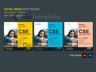 SOCIAL MEDIA POST DESIGN for University